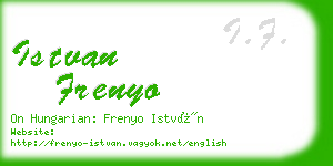 istvan frenyo business card